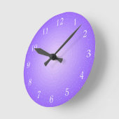 Horloge murale en design imprimé clair violet clai (Angle)