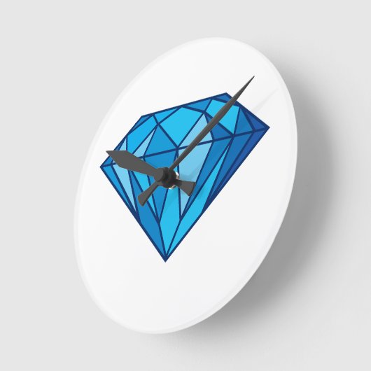 Horloge murale en Diamant Bleu (Angle)