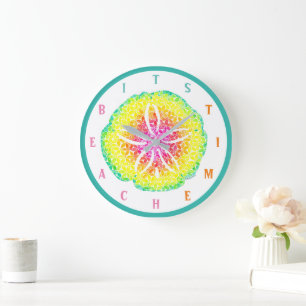 Horloge murale en dollars de sable