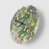 Horloge murale en fleurs lilas (Angle)