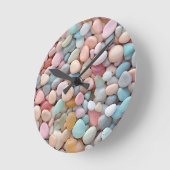 Horloge murale en galets pastel (Angle)