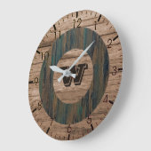 Horloge murale en grain rustique (Angle)