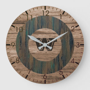 Horloge murale en grain rustique