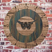 Horloge murale en grain rustique