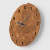 Horloge murale en grès avec chiffres noirs (Angle)