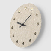 Horloge murale en lin points d'or (Angle)