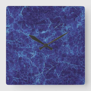 Horloge murale en marbre bleu