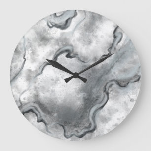 Horloge murale en marbre gris