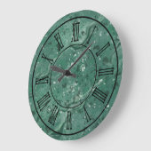 Horloge murale en marbre vert de style classique (Angle)