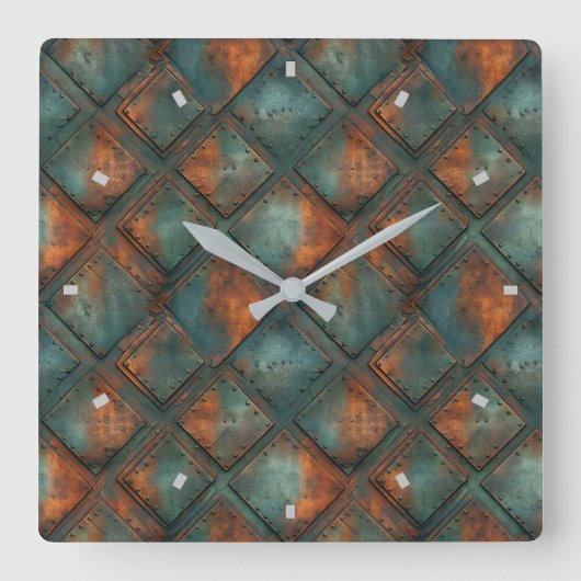 Horloge murale en métal rouillé (Recto)