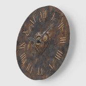 Horloge murale en métal rustique Steampunk (Angle)
