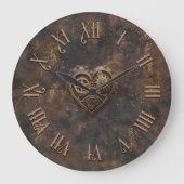 Horloge murale en métal rustique Steampunk (Recto)