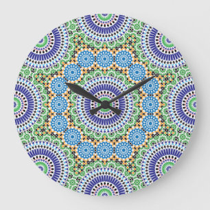 Horloge murale en mosaïque