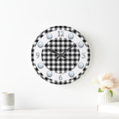 Horloge murale en noir et blanc (Maison)