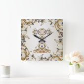 Horloge murale en or blanc (Maison)