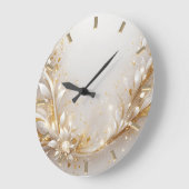Horloge murale en or blanc (Angle)