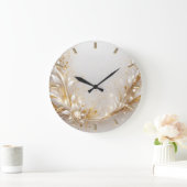 Horloge murale en or blanc (Maison)