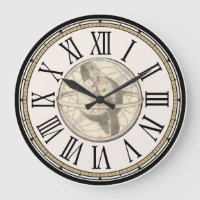 Horloge murale en orbite planétaire Steampunk