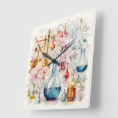 Horloge murale en papier de chimie (Angle)