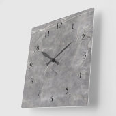 Horloge murale en pierre blanche grise moderne (Angle)