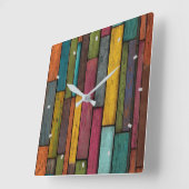 Horloge murale en planches de bois (Angle)