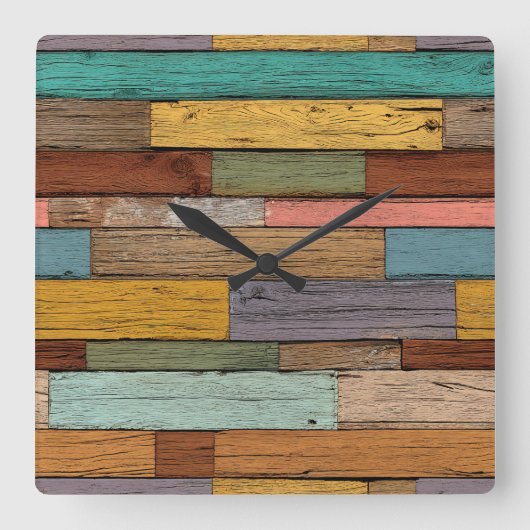 Horloge murale en planches de bois (Recto)