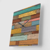 Horloge murale en planches de bois (Angle)
