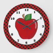 Horloge murale en pomme rouge du dessin (Recto)