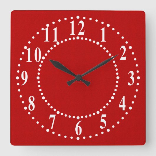 Horloge murale en satin rouge (Recto)
