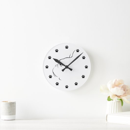 Horloge murale en silhouette (Maison)