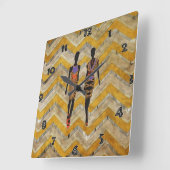 Horloge murale en silhouette Afrocentrique (Angle)