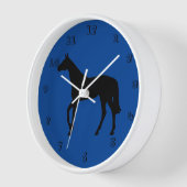 Horloge murale en silhouette du cheval à cheval Th (Angle)