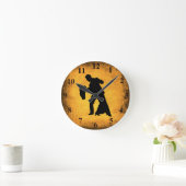 Horloge murale en silhouette en couple de danse vi (Maison)