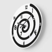 Horloge murale en spirale noire et blanche (Angle)