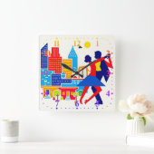 Horloge murale en tango (Maison)