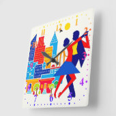 Horloge murale en tango (Angle)