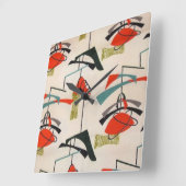 Horloge murale en tissu atomique moderne du milieu (Angle)