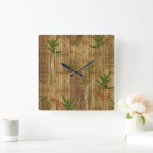 Horloge murale en tissu de bambou Tapa (Maison)