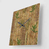 Horloge murale en tissu de bambou Tapa (Angle)