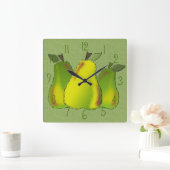 Horloge murale en verre à poires (carrelé) (Maison)