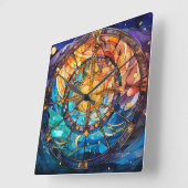 Horloge murale en verre céleste (Angle)