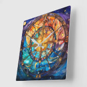 Horloge murale en verre céleste (Angle)
