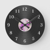 Horloge murale en vinyle Disco Retro (Recto)