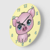 Horloge murale enfant Piglet (Angle)