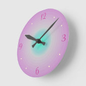 Horloge murale enfant rose aqua > (Angle)