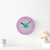 Horloge murale enfant rose aqua > (Maison)