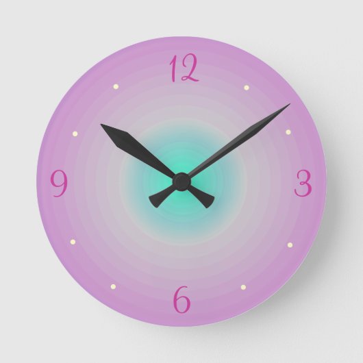 Horloge murale enfant rose aqua > (Recto)