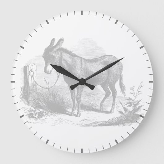 Horloge murale esquisse d'âne (Recto)