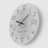 Horloge murale étoile de style mignon avec nom (Angle)
