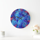 Horloge murale expression bleue  (Maison)